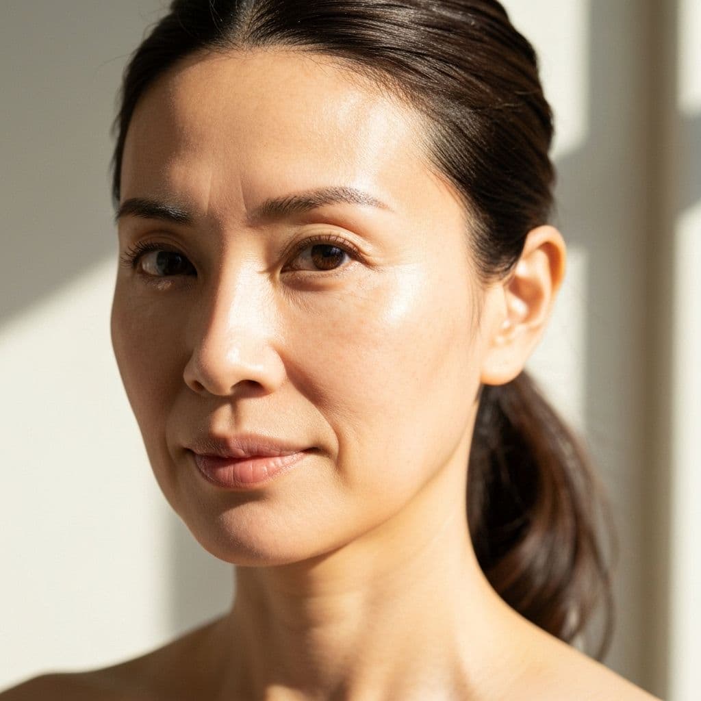 Przed masażem Kobido Wrocław - zdjęcie porównawcze efektów zabiegu